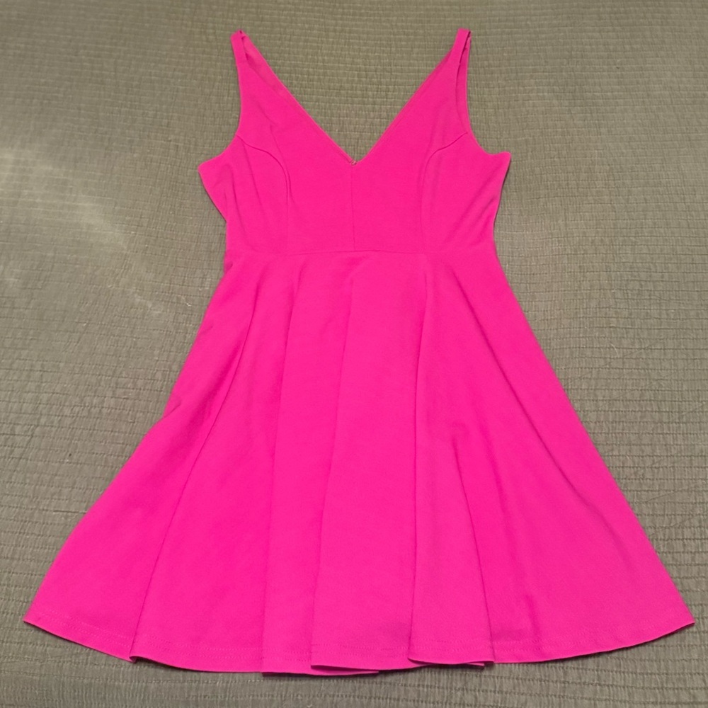 Lulu’s Darling Delight Fuchsia Skater Dress - Picture 8 of 15